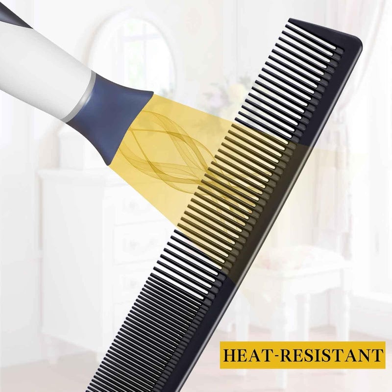 Bealihelp 4 Pieces Combs for Women and Man, Premium Black Carbon Fiber Hair Comb Set for Teasing and Parting, Professional Combs for Hair Stylist, Fine and Wide Tooth Styling Comb for All Hair Types - Image 5